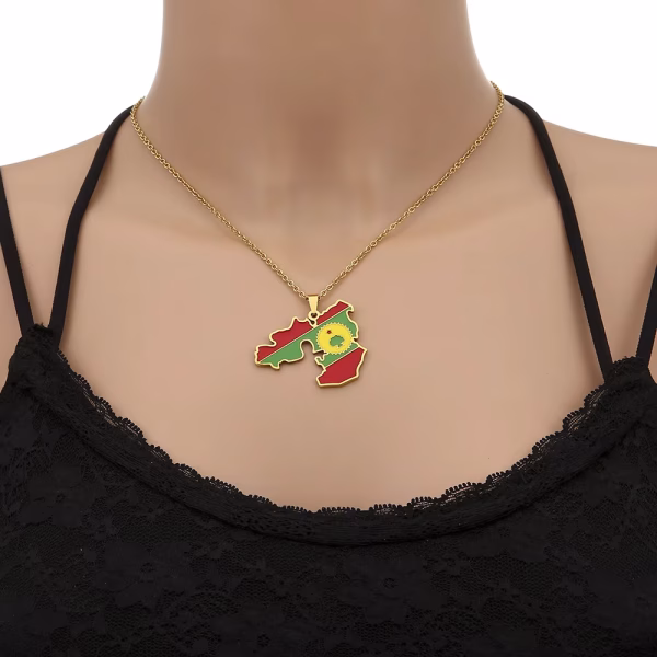 Oromia Map Flag Pendant Necklace For Women Men - Image 2