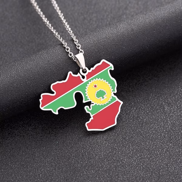 Oromia Map Flag Pendant Necklace For Women Men - Image 4