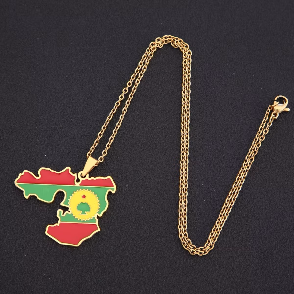 Oromia Map Flag Pendant Necklace For Women Men - Image 3